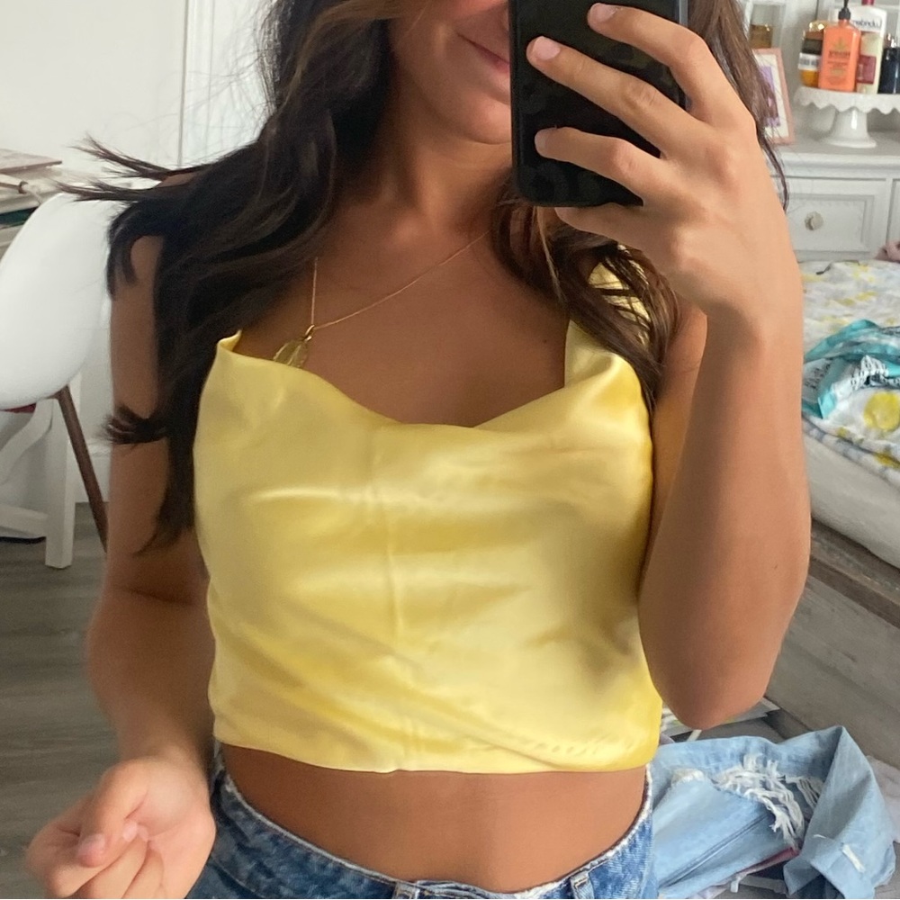 Yellow Silk Top💛
